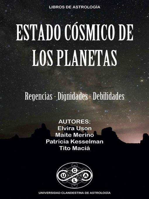 Title details for Estado Cósmico de los Planetas by Tito Maciá - Available